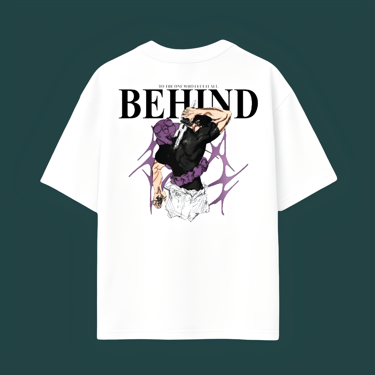 Behind Drop‑Shoulder Tee – Premium 240 GSM 100% Cotton