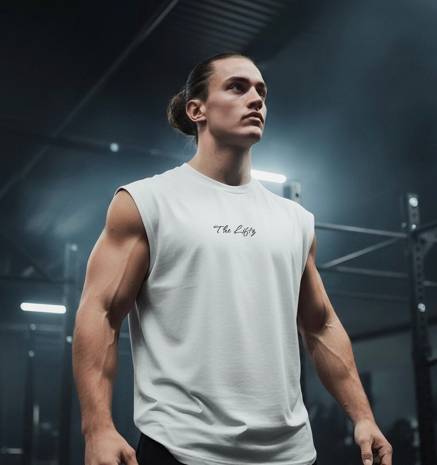 Sacrifice Cut Off Sleeveless Tee – White | TheLiftz